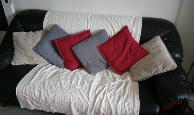 Meubles canapé 3/4 places simili cuir vert