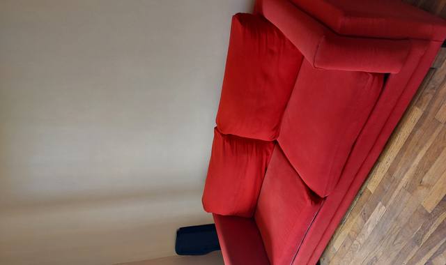 Meubles canapé deux places rouge