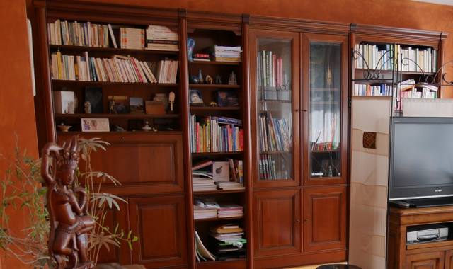 Meubles bibliothèque en bois 4 modules