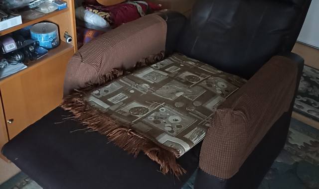 Meubles fauteuil relax mécanique en simili cuir