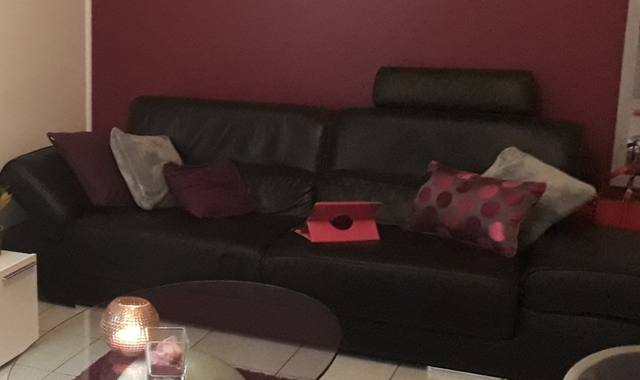 Meubles canapé en cuir noir