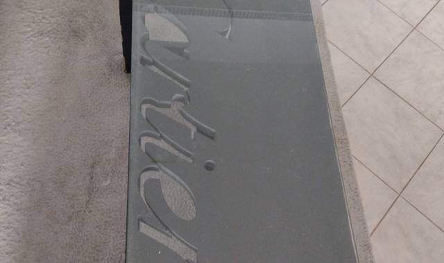 Meubles table basse ardoise gravée Cartier