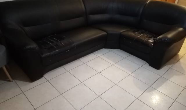 Meubles canapé de coin noir