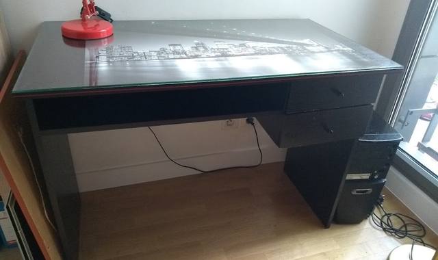 Meubles 2 bureaux mélaminés noirs très bon état