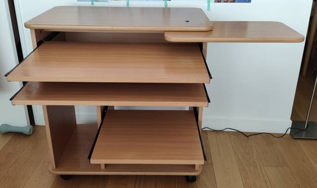 Meubles bureau multimédia plateaux coulissants