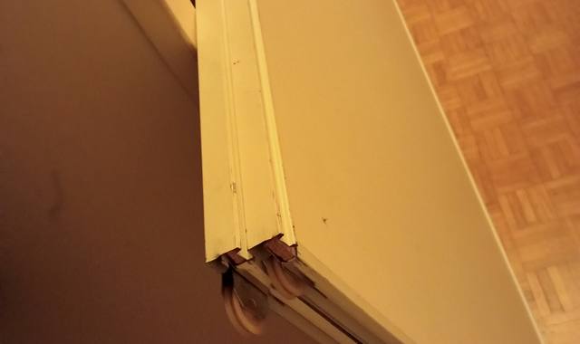 Meubles porte pour placard coulissant - blanc-gris