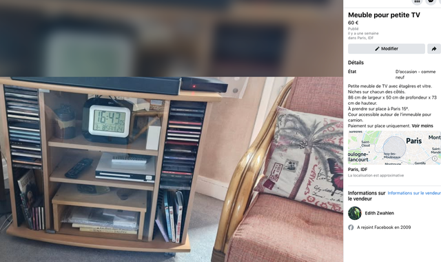 Meubles petite meuble de TV avec étagères et porte vitré