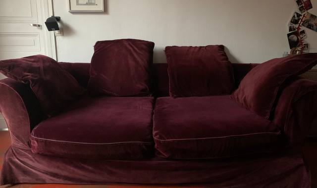 Meubles canapé velours (convertible)