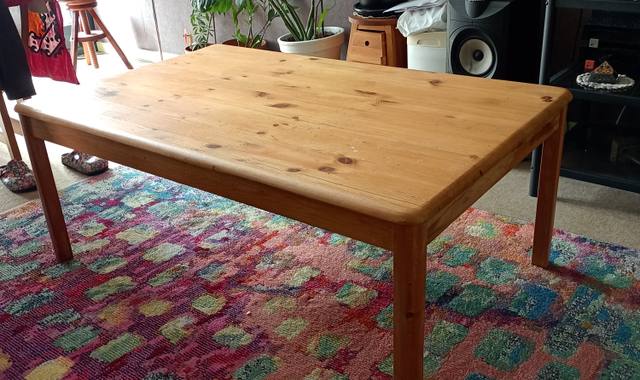 Meubles table basse pin massif