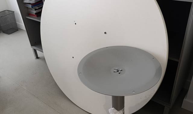 Meubles table ronde blanche sur pied