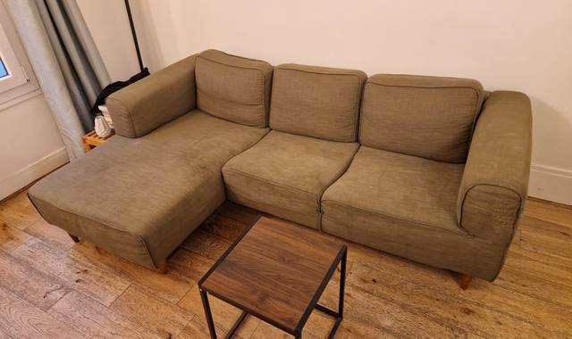 Meubles canapé + fauteuil + meuble radio