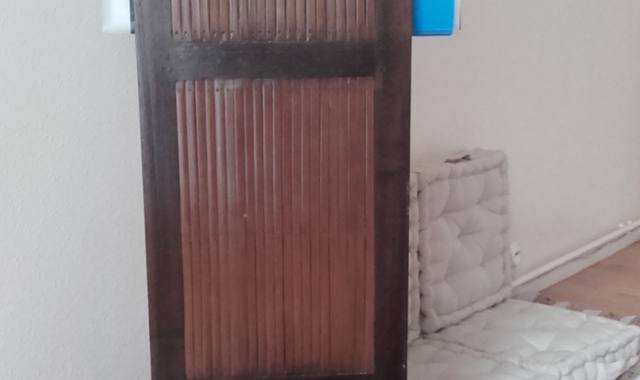 Meubles joli colonne en bois et bambou à 3 casiers