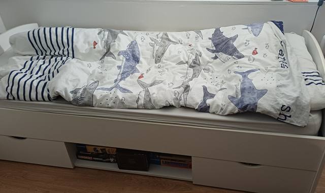 Meubles lit 1 place avec matelas.