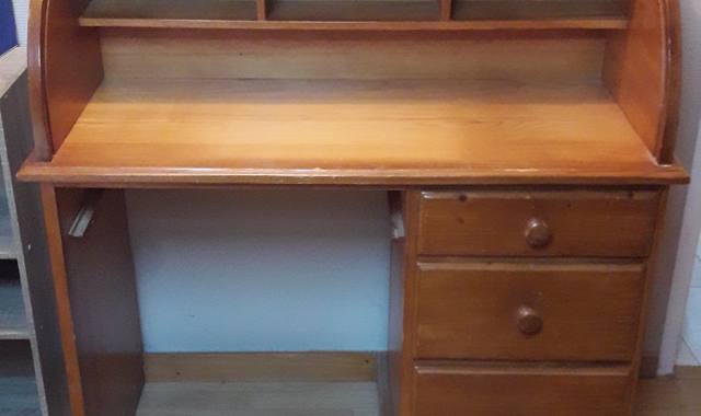 Meubles bureau cylindre en bois