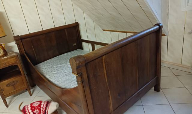 Meubles lit rustique, 120 de large