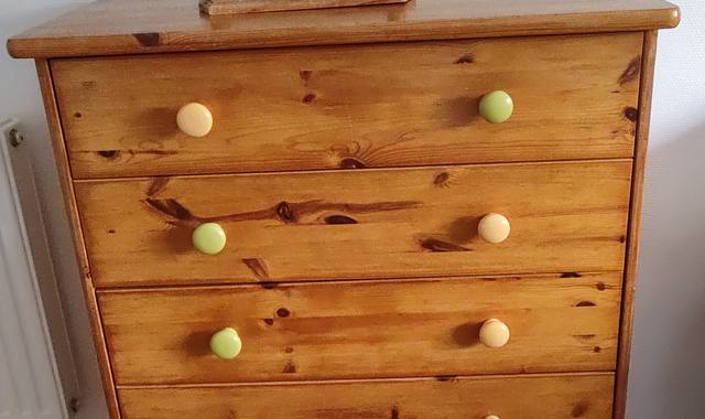 Meubles commode  6 tiroirs en pin
