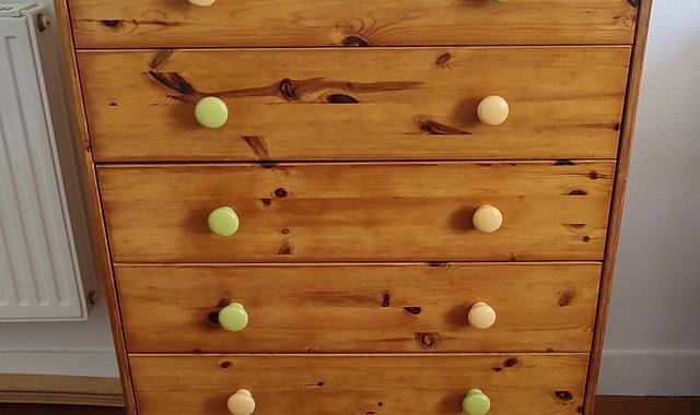 Meubles commode pin 6 tiroirs