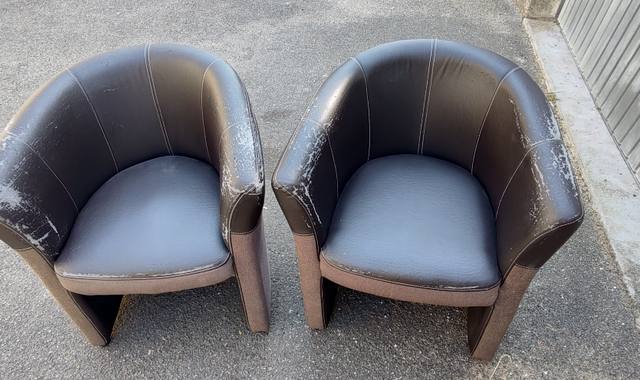 Mobilier deux fauteuils cabriolet
