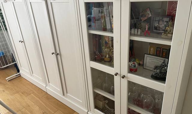 Meubles lot de 3 armoires IKEA Havsta avec plinthes