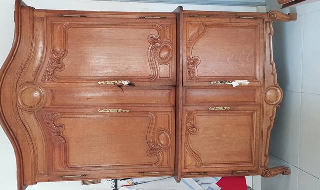 Meubles buffet 2 corps chêne, en 3 parties URGENT avant déchèterie