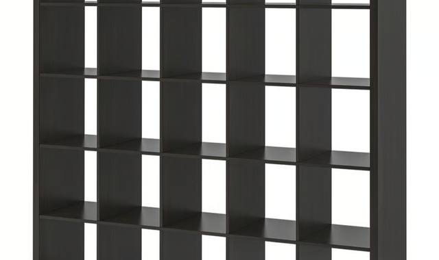 Meubles grande étagère bibliothèque / séparation noire Ikea modèle KALLAX 25 casiers
