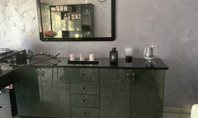 Meubles salle a manger complete laque noir