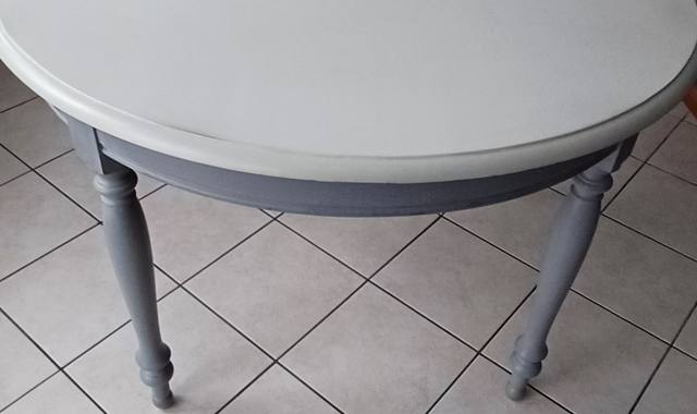 Meubles table de salle à manger merisier relookée