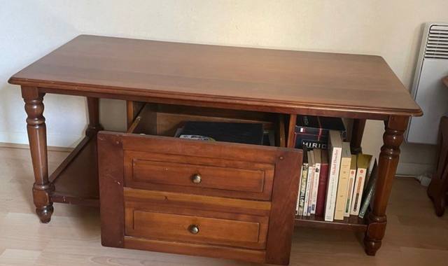 Meubles table basse en merisier massif