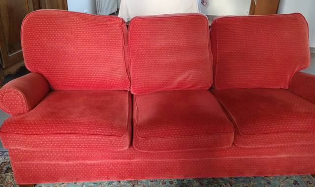 Meubles canapé rouge 3 places