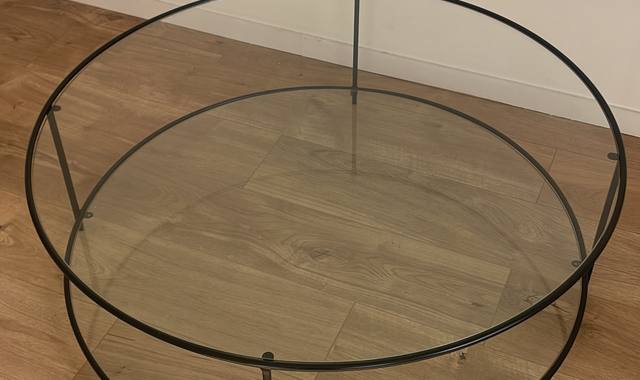 Meubles table basse verre