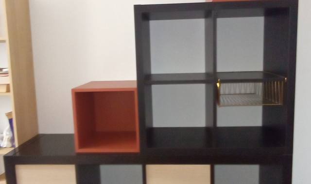 Meubles étagère modulable noire bordeaux et beige