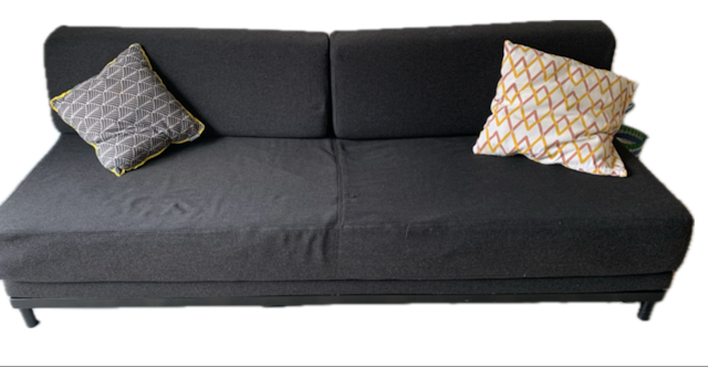 Meubles Canapé convertible 3 places en feutrine anthracite (MUJI)