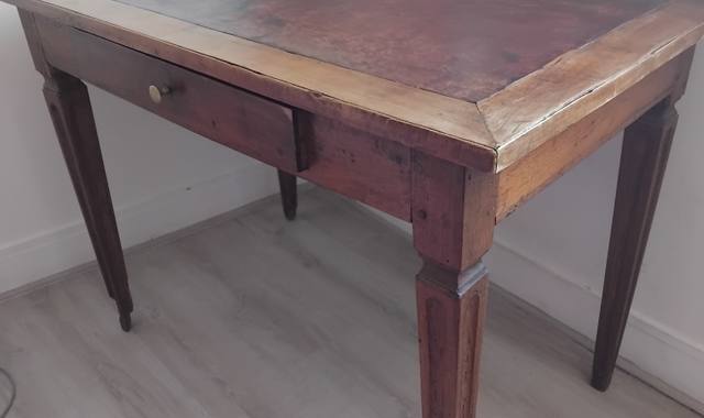 Meubles petite table ancienne avec tiroir, 1m/60cm, hauteur 74