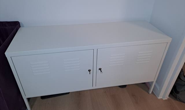 Meubles meuble mettalique blanc