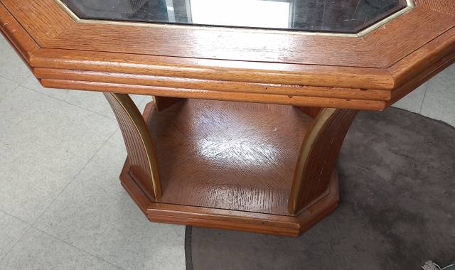 Meubles table basse desssus en verre