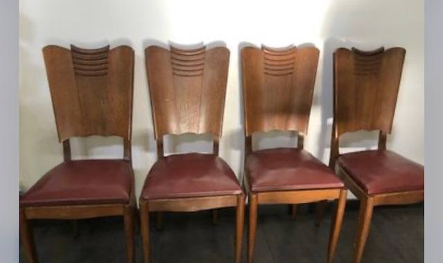 Mobilier lot de 5 chaises anciennes
