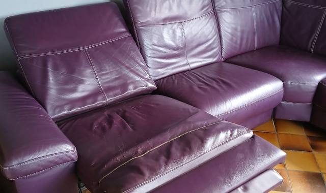 Mobilier canapé d’angle en cuir