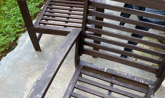 Mobilier salon de jardin à retaper