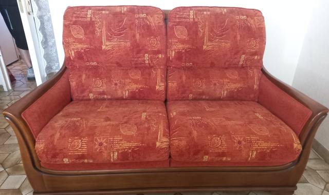 Mobilier canapé 2 places et fauteuil