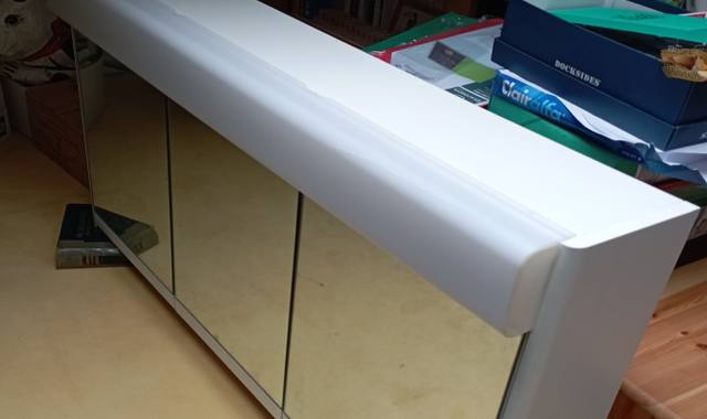 Mobilier armoire de toilette 120 cm avec façade miroirs