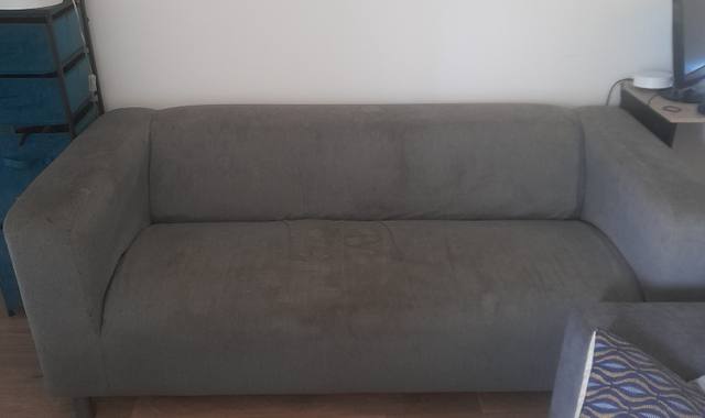 Mobilier deux canapés gris