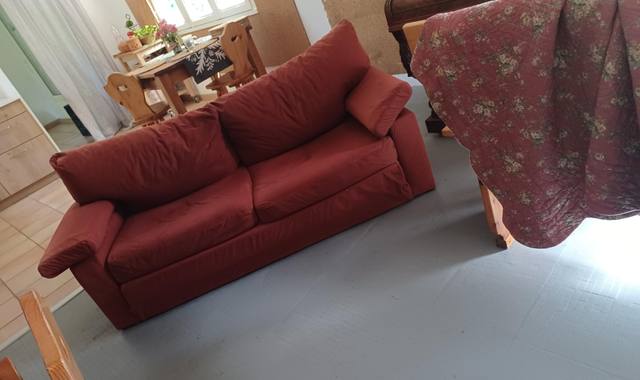 Mobilier canapé 3 places suédine