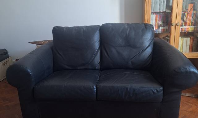 Mobilier canapé cuir 2 places