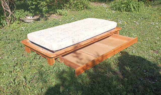 Mobilier lit enfant 90x 190 cm  : structure bois