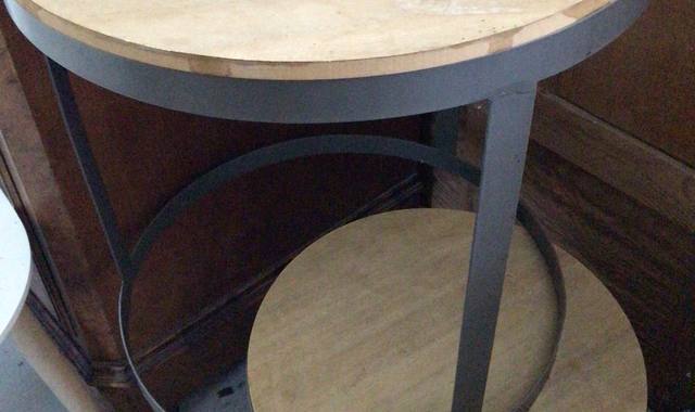 Mobilier deux tables gigogne bois et métal