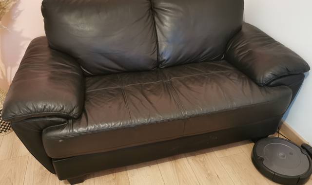 Mobilier canapé simili cuir noir