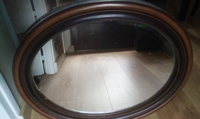 Mobilier miroir contour bois