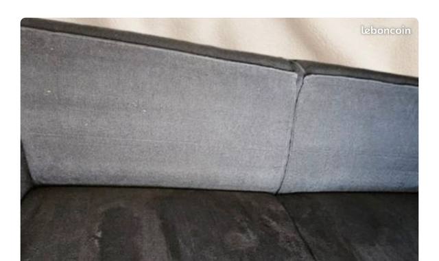 Mobilier hexagone - Canapé 216x90x80 droit 3 places - Tissu Gris - L 216 x P 90 x H 80 cm