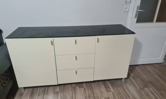 Mobilier buffet bahut blanc