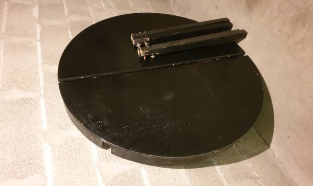 Mobilier table ronde de salon avec rallonge intégrée